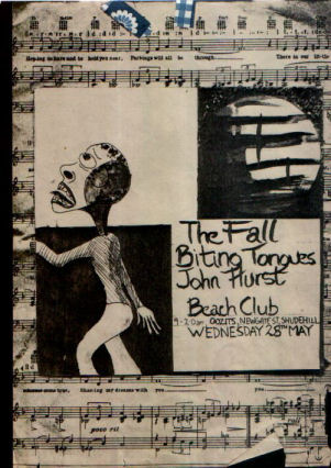 Biting Tongues / The Fall / John Hurst at The Beach Club, Oozits, Shudehill, Manchester